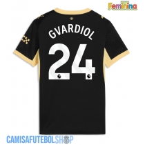 Camisa de time de futebol Manchester City Josko Gvardiol #24 Replicas 2º Equipamento Feminina 2026-27 Manga Curta
